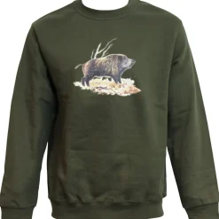 BARTAVEL SWEAT SOLITAIRE KAKI>Homme Pulls & Sweats De Chasse·Sweats