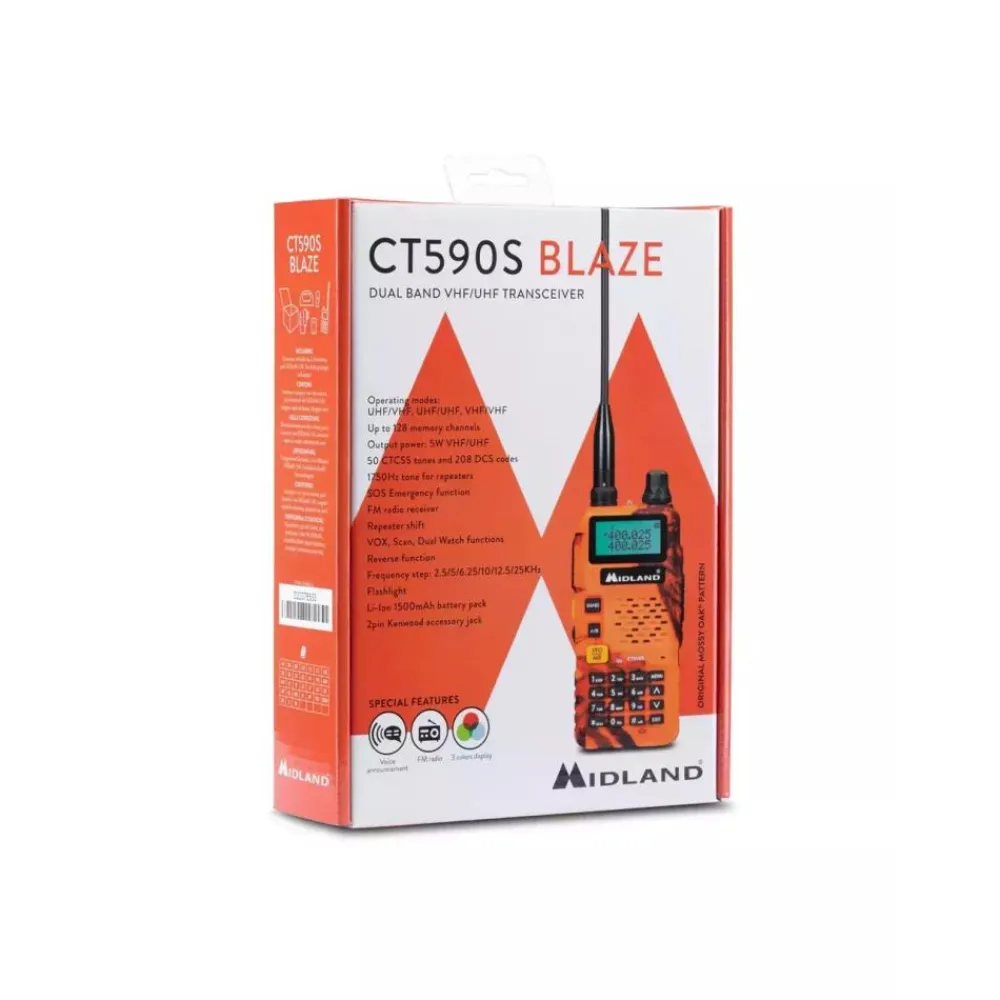 MIDLAND TALKIE WALKIE BI BANDE CT590 S BLAZE> Talkie-Walkie·Talkies-Walkies À Fréquences|Talkie-Walkie·Talkies-Walkies À Fréquences