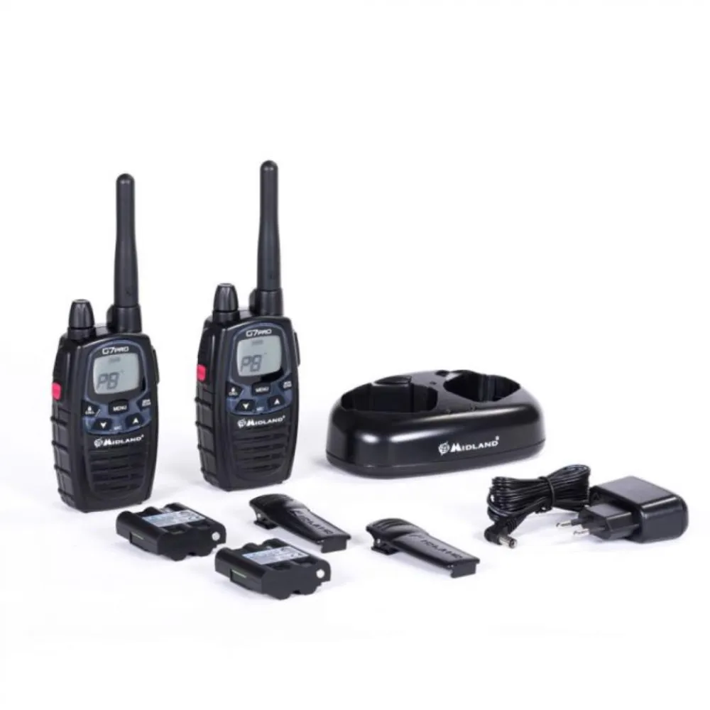 MIDLAND TALKIE WALKIE G7 PRO NOIR X2> Talkie-Walkie·Talkies-Walkies À Canaux|Talkie-Walkie·Talkies-Walkies À Canaux