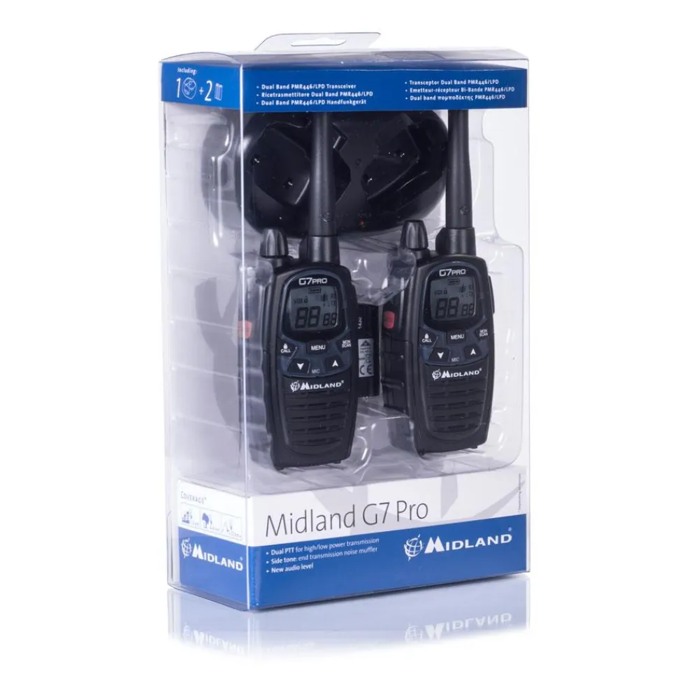 MIDLAND TALKIE WALKIE G7 PRO NOIR X2> Talkie-Walkie·Talkies-Walkies À Canaux|Talkie-Walkie·Talkies-Walkies À Canaux