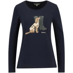 BARBOUR TEE SHIRT FEMME HEDLEY NAVY>Femme Vêtements Barbour·T-Shirts Barbour Femme