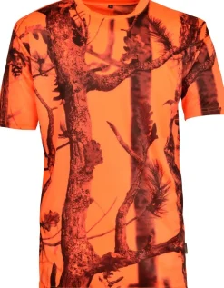 PERCUSSION TEE SHIRT GHOSTCAMO BLAZE>Homme Vêtements & Accessoires Blaze·T-Shirts Epi Orange Fluo