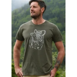 BARTAVEL TEE SHIRT GRAND SANGLIER KAKI><noscript><img width=