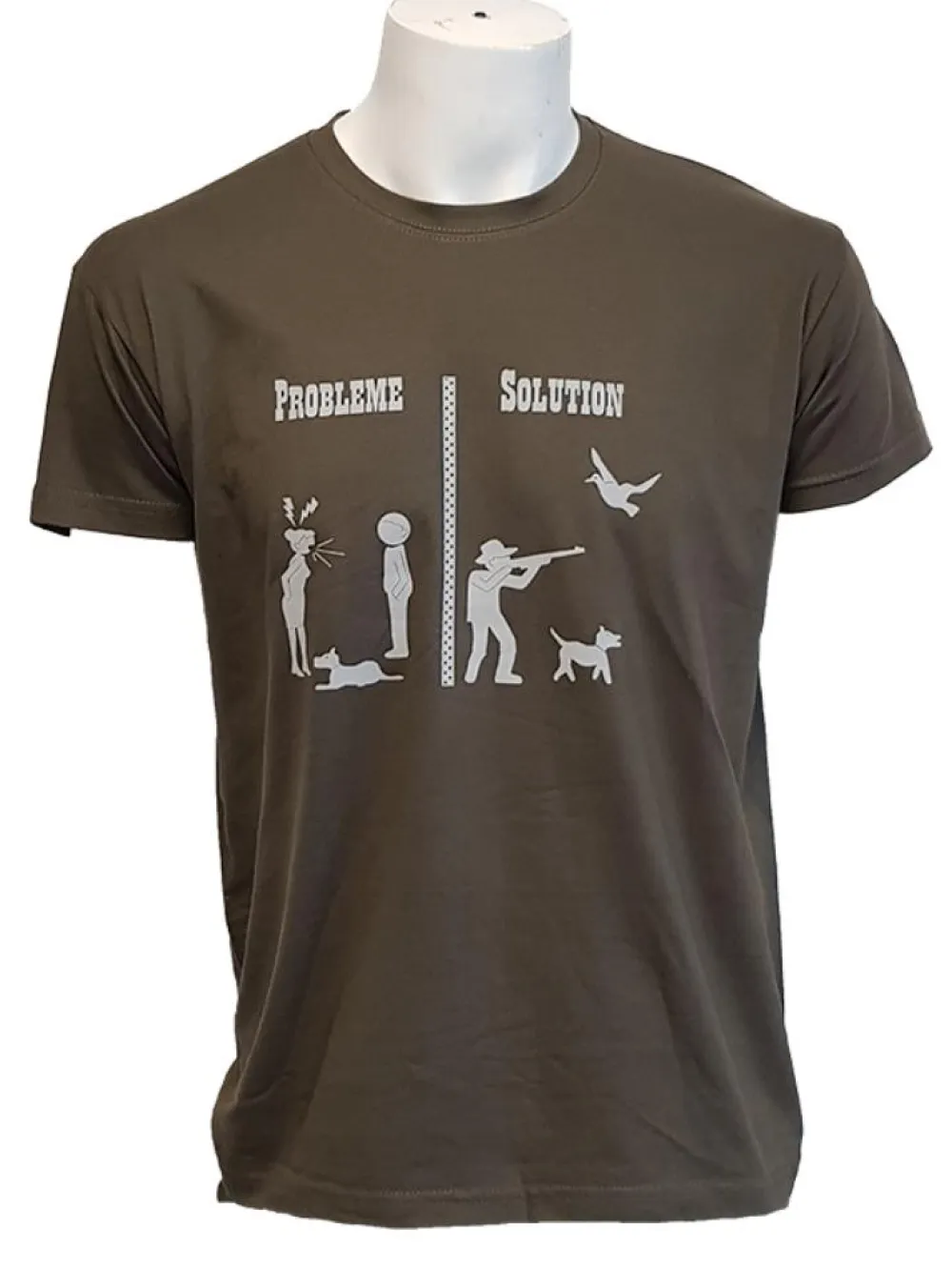 BARTAVEL TEE SHIRT HUMORISTIQUE CHASSE KAKI>Homme T-Shirts De Chasse·T-Shirts À Manches Courtes