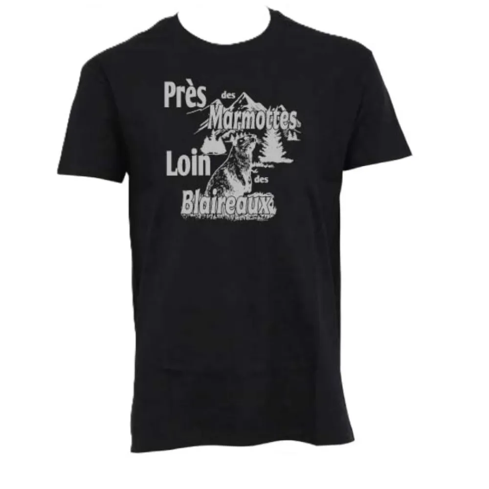 BARTAVEL TEE SHIRT PRES DES MARMOTTES NOIR>Homme T-Shirts De Chasse·T-Shirts À Manches Courtes