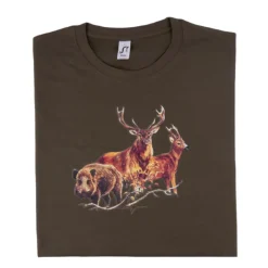 BARTAVEL TEE SHIRT TRIO DE GIBIER KAKI>Homme T-Shirts De Chasse·T-Shirts À Manches Courtes