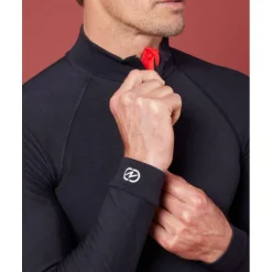 DAMARTSPORT TSHIRT COL ZIPPE COMFORT4 NOIR>Homme Sous-Vêtements Thermiques·Sous-Pulls Thermiques Homme