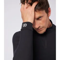 DAMARTSPORT TSHIRT COL ZIPPE COMFORT4 NOIR>Homme Sous-Vêtements Thermiques·Sous-Pulls Thermiques Homme