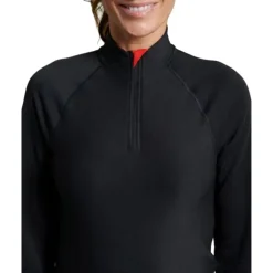 DAMARTSPORT TSHIRT FEMME COL ZIP COMFORT 5 NOIR>Femme Pulls Et Chemises·Sous-Vêtements Thermiques Femme