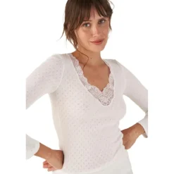 DAMARTSPORT TSHIRT FEMME THERMOLACTYL 4 BLANC><noscript><img width=