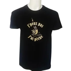 BARTAVEL TSHIRT J'PEUX PAS J'AI PECHE NOIR>Homme T-Shirts De Chasse·T-Shirts À Manches Courtes