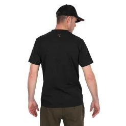 FOX T-SHIRT NOIR ORANGE><noscript><img width=