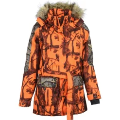 PERCUSSION VESTE FEMME GRAND NORD GHOST CAMO>Femme Vêtements De Chasse·Vestes De Chasse Epi Orange Fluo Femme