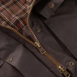 OXFORD BLUE VESTE FEMME HUILEE COUNTRY BROWN><noscript><img width=