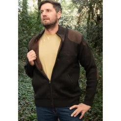 WINCHESTER VESTE TRICOT POLAIRE MARRON>Homme Vestes & Manteaux De Chasse·Vestes Polaires