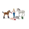SCHLEICH VISITE DU VETERINAIRE PR JUMENT ET POULAIN>Enfant Figurines·Coffrets Figurines